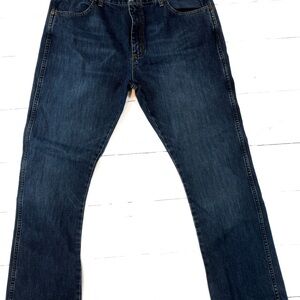 Men's Dark Blue Straight Jeans